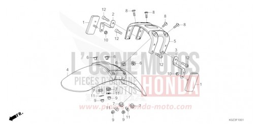 KOTFLUEGEL, VORNE (CB350RS/GB350S) GB350SS de 2025